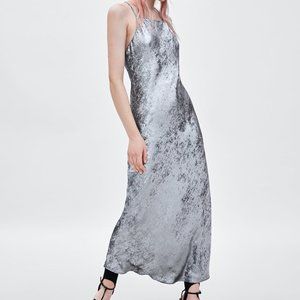 Zara Silver Slip Dress
